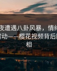 网红深夜遭遇八卦风暴，情绪失控引发全网震动——樱花视频背后隐藏的真相